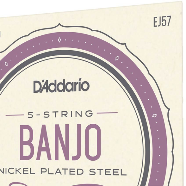Набір струн для банджо DADDARIO EJ57 BANJO NICKEL CUSTOM MEDIUM 5 STRING 11-22