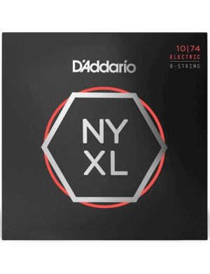 Набор струн для электрогитары DADDARIO NYXL1074 NYXL LIGHT TOP/HEAVY BOTTOM 8-STRING 10-74