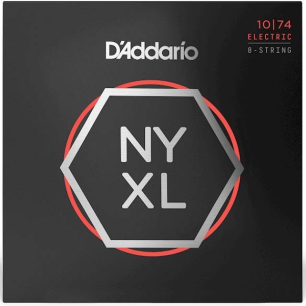 Набір струн для електрогітари DADDARIO NYXL1074 NYXL LIGHT TOP / HEAVY BOTTOM 8-STRING 10-74