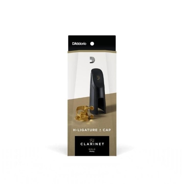 Лігатура та ковпачок для кларнета Bb D'ADDARIO H-LIGATURE & CAP FOR Bb CLARINET Gold-Plated