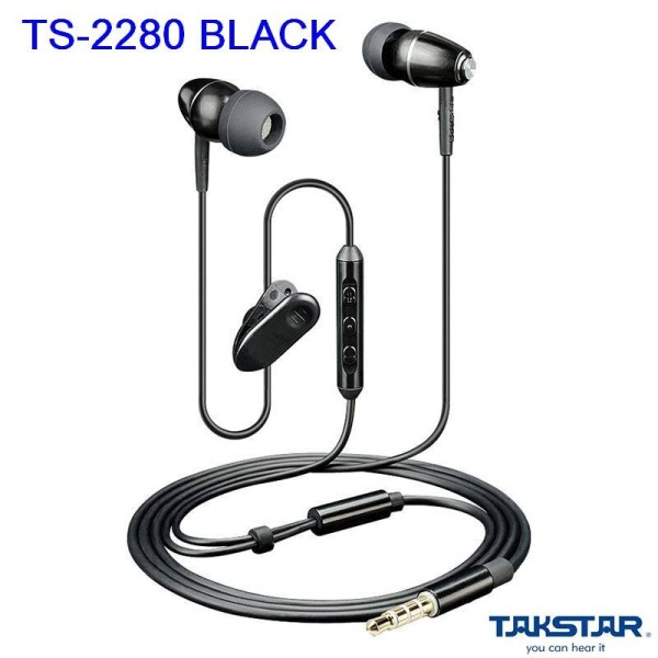 Вакуумні навушники-гарнітура Takstar TS-2280 BLACK Вакуумні навушники-гарнітура Takstar TS-2280 BLACK