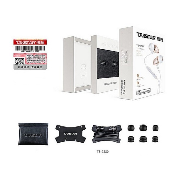 Вакуумні навушники-гарнітура Takstar TS-2280 BLACK Вакуумні навушники-гарнітура Takstar TS-2280 BLACK