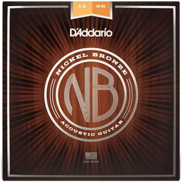 Набір струн для акустичної гітари DADDARIO NB1256 NICKEL BRONZE LIGHT TOP / MEDIUM BOTTOM 12-56