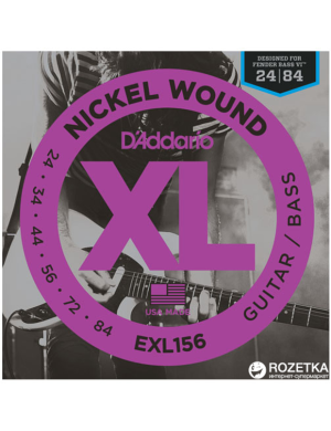 Набор струн для бас гитары DADDARIO EXL156 XL FENDER BASS VI (24-84)