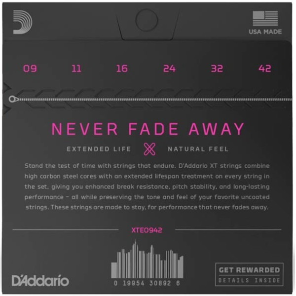 Набір струн для електрогітари DADDARIO XTE0942 XT Super Light (09-42)