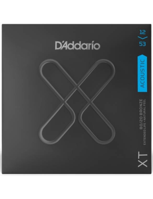 Набор струн для электрогитары DADDARIO XTABR1253 XT 80/20 Bronze Light 12-53