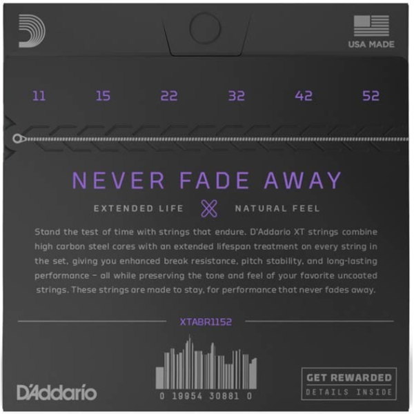 Набір струн для електрогітари DADDARIO XTABR1152 XT 80/20 Bronze Custom Light 11-52