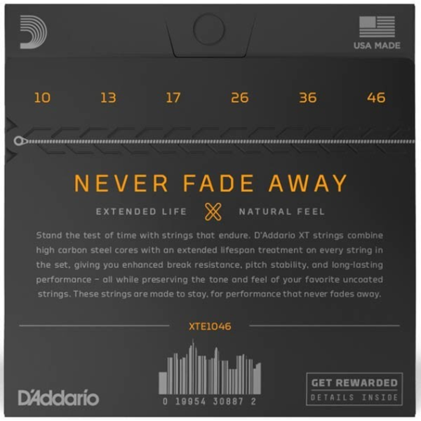 Набір струн для електрогітари DADDARIO XTE1046 XT Regular (10-46)