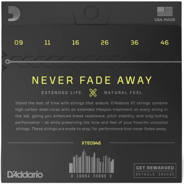 Набір струн для електрогітари DADDARIO XTE0946 XT Super Light Top / Regular Bottom (09-46)