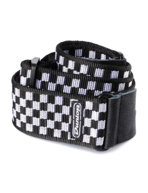 Ремінь для гітари DUNLOP D3831 BK BLACK AND WHITE CHECK