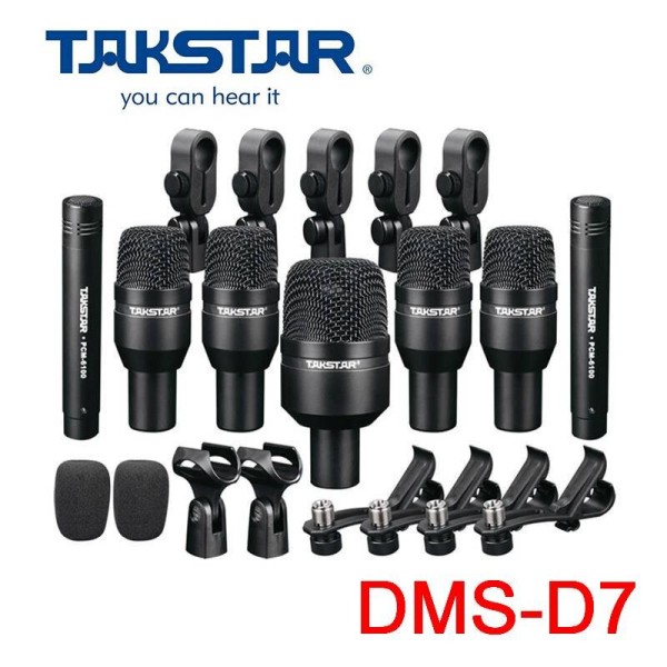 Набір інструментальних мікрофонів для ударних Takstar DMS-D7 Набір інструментальних мікрофонів для ударних Takstar DMS-D7