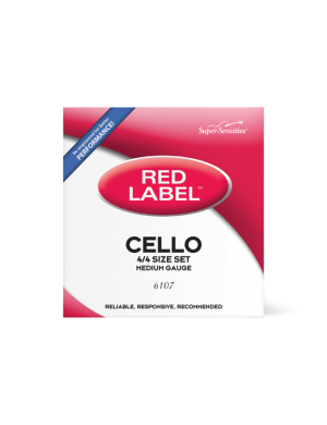 Набор струн для виолончели D'ADDARIO Super Sensitive 6107 Red Label Cello String Set - 4/4 Size