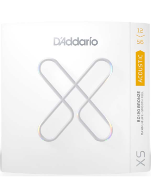 Струны для акустической гитары D'ADDARIO XSABR1256 XS 80/20 BRONZE LIGHT TOP/MEDIUM BOTTOM (12-56)