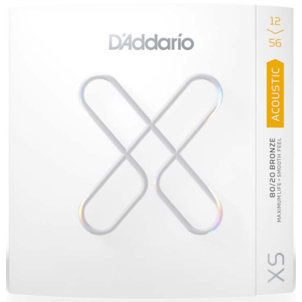 Струни для акустичної гітари D'ADDARIO XSABR1256 XS 80/20 BRONZE LIGHT TOP/MEDIUM BOTTOM (12-56)