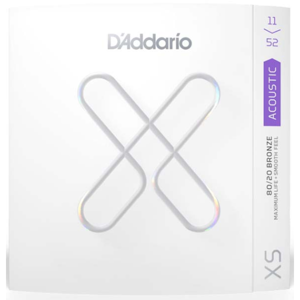 Струни для акустичної гітари D'ADDARIO XSABR1152 XS 80/20 BRONZE CUSTOM LIGHT (11-52)