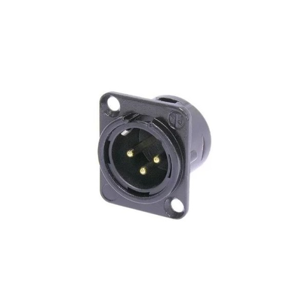 Роз'єм панельний XLR тато Neutrik NC3MD-LB-1