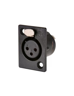 Разъем панельный XLR мама Neutrik NC3FP-B-1