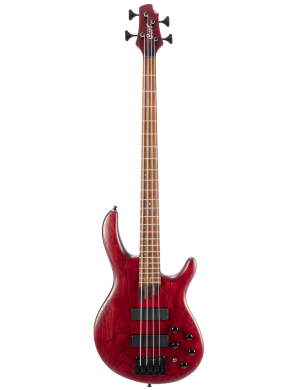 Бас-гітара CORT B4 Element Open Pore Burgundy Red, Bartolini MK-1, Hipshot, 5-шар гриф