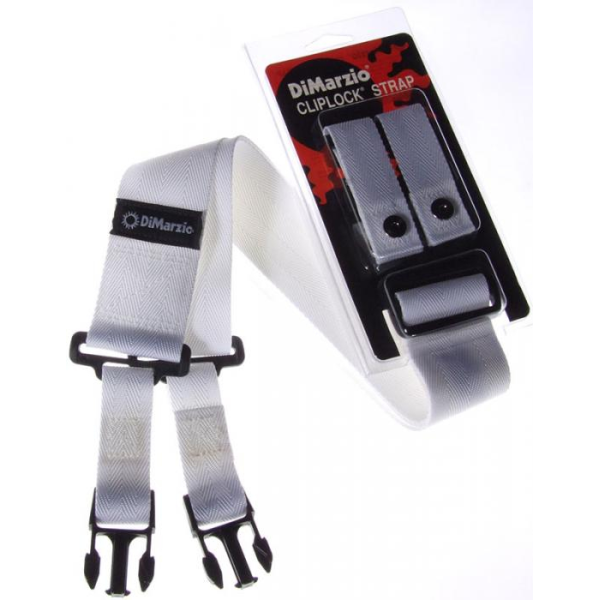 Ремінь для гітари DIMARZIO DD2200 CLIPLOCK WHITE