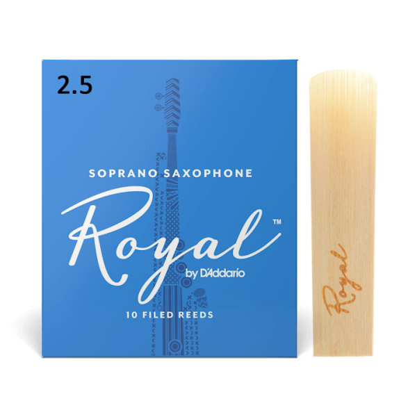 Тростина для сопрано саксофона D'ADDARIO Royal - Soprano Sax #2.5 (1шт)