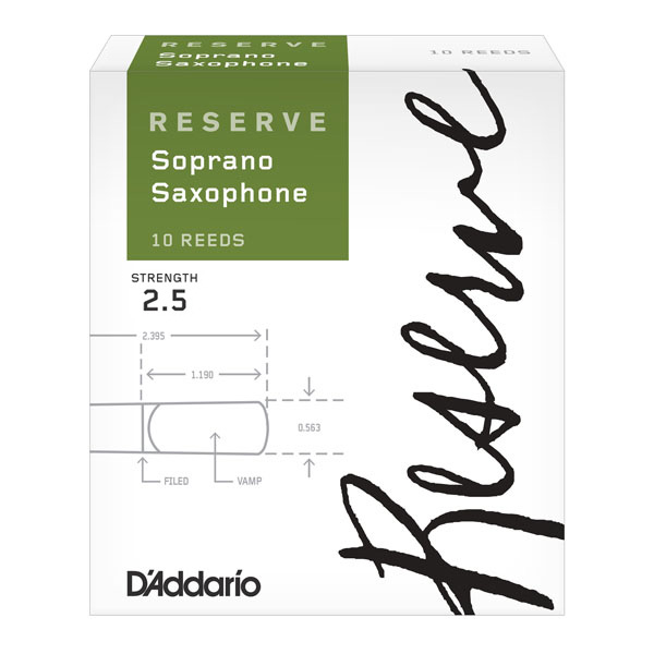 Тростини для сопрано саксофона D'ADDARIO Reserve - Soprano Sax #2.5 - 10 Pack
