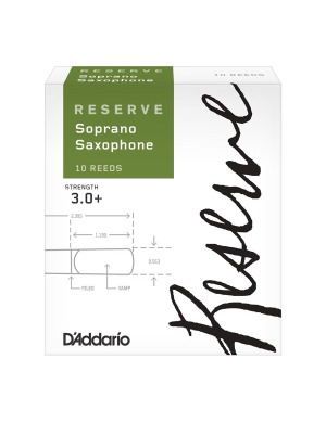 Трости для сопрано-саксофона D'ADDARIO Reserve - Soprano Sax #3.0+ - 10 Pack