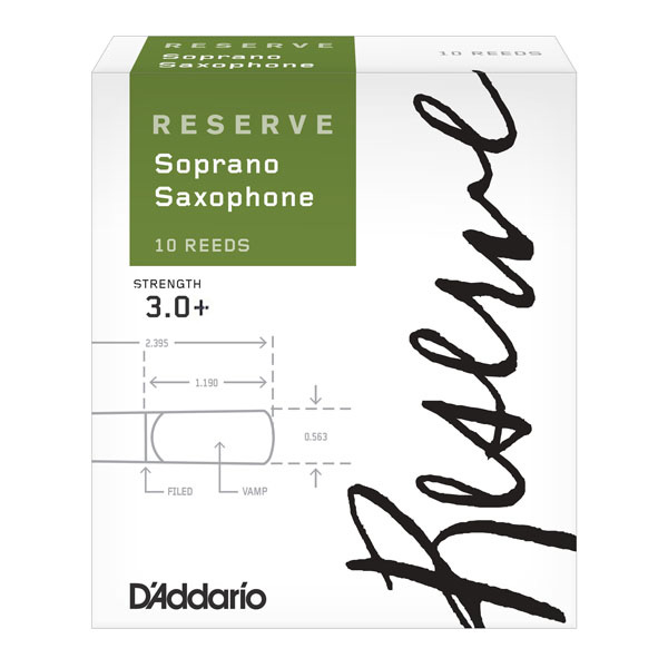 Тростини для сопрано-саксофона D'ADDARIO Reserve - Soprano Sax #3.0+ - 10 Pack