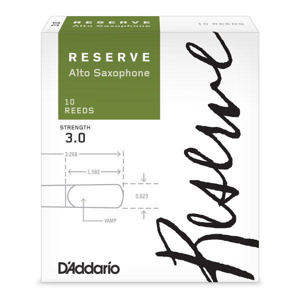 Тростини для альт саксофона D'ADDARIO Reserve - Alto Sax #3.0+ - 10 Box