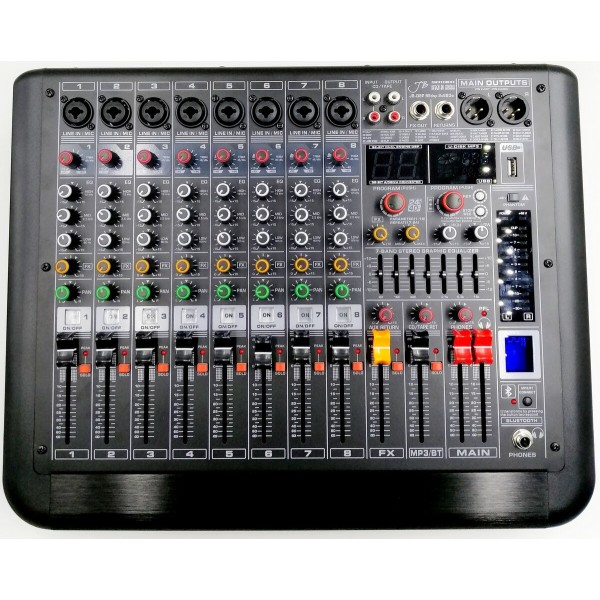 Активний мікшерний пульт JB SOUND JB-Q8P Активний мікшерний пульт JB SOUND JB-Q8P