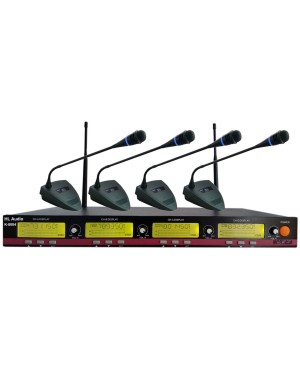 Чотирьохканальна UHF радіосистема HL AUDIO K8004 Wireless Conference Microphone