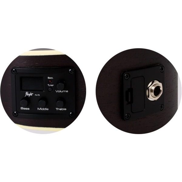 Електроакустичне укулеле Flight DUC380 CEQ Amber Електроакустичне укулеле Flight DUC380 CEQ Amber