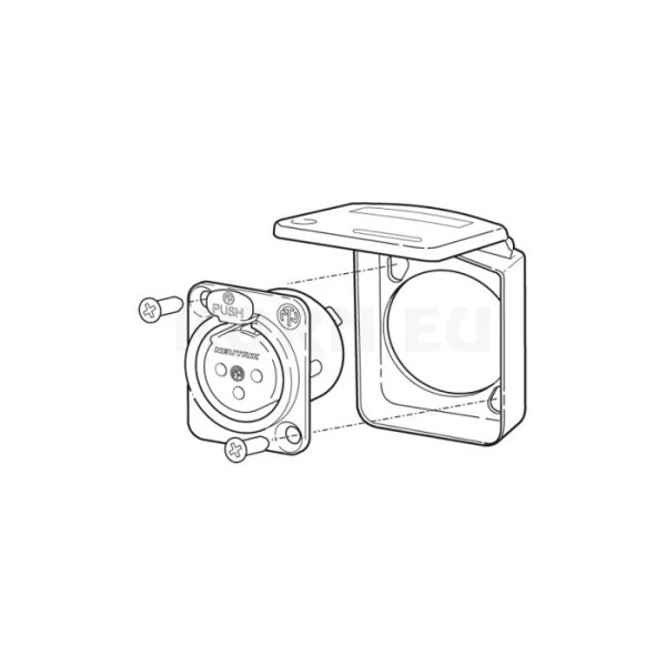 Пластикова заглушка для панельних роз'ємів D типу Neutrik SCDX-6-BLUE