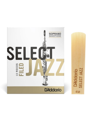 Трость для сопрано саксофона D'ADDARIO Select Jazz - Soprano Sax 4M (1шт)