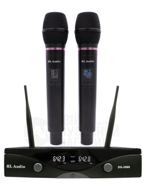 Радіосистема із двома ручними мікрофонами HL AUDIO DG-2000