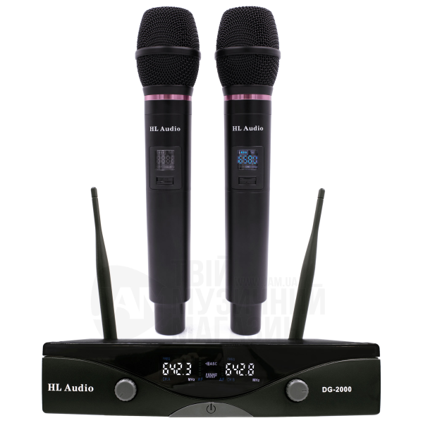 Радіосистема із двома ручними мікрофонами HL AUDIO DG-2000