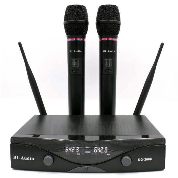 Радіосистема із двома ручними мікрофонами HL AUDIO DG-2000