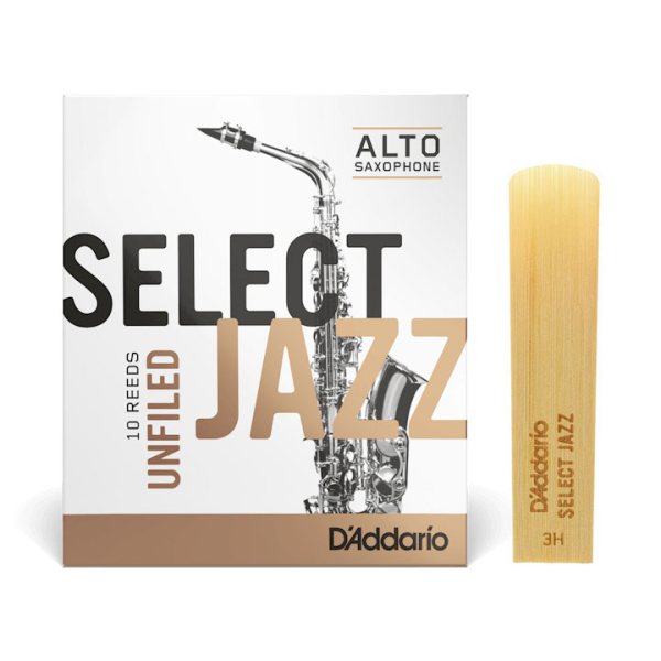 Тростина для альт саксофона D'ADDARIO Select Jazz - Alto Sax Unfiled 3H (1шт)