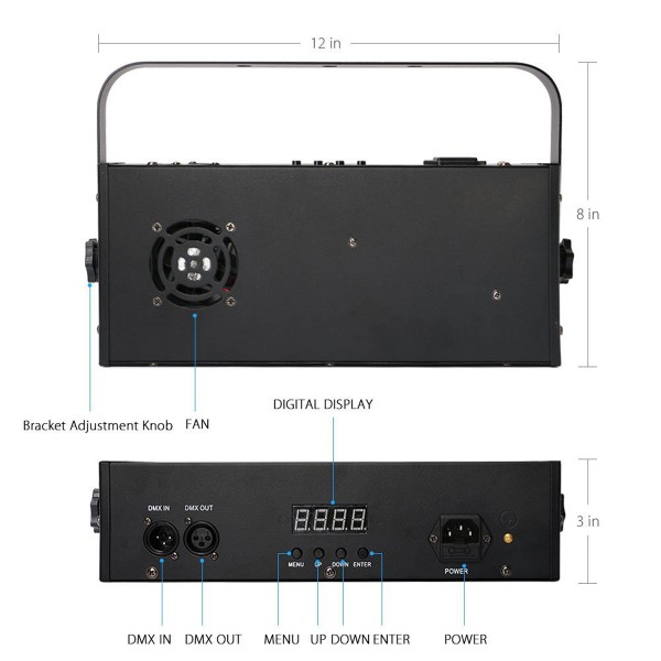 Ультрафіолетовий LED-прожектор BIG LEDUV DMX18 * 3W Ультрафіолетовий LED-прожектор BIG LEDUV DMX18 * 3W