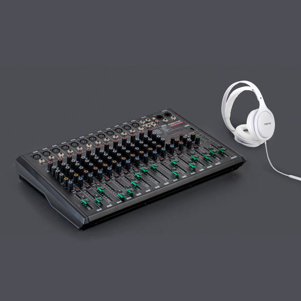 Мікшерний пульт Fonestar MIX-12PRO 12-канальний, USB/PC, Bluetooth, ефекти, рекордер Мікшерний пульт Fonestar MIX-12PRO 12-канальний, USB/PC, Bluetooth, ефекти, рекордер