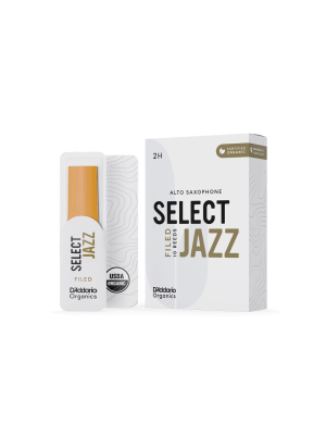 Трость для альт-саксофона D'ADDARIO Organic Select Jazz - Alto Sax Filed 2H - (1 шт)