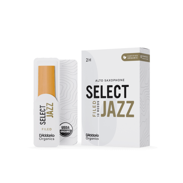 Тростина для альт-саксофона D'ADDARIO Organic Select Jazz - Alto Sax Filed 2H - (1 шт)