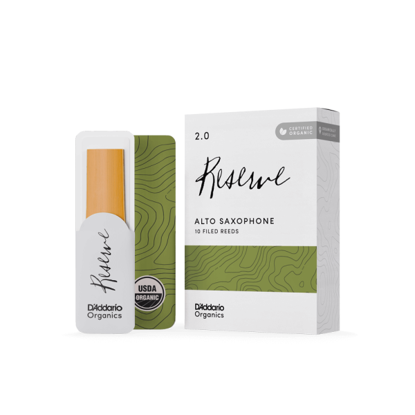 Тростина для альт саксофона D'ADDARIO Organic Reserve - Alto Sax #2.0 (1 шт)