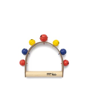 Тамбурин Rohema Leather Handbell 6+1 color bells
