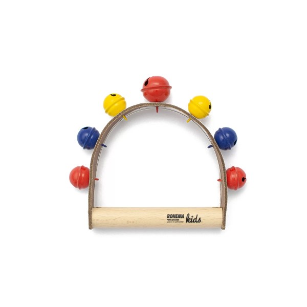Тамбурин Rohema Leather Handbell 6+1 color bells